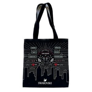 Swarovski New York Skyline Black Canvas Tote Shoulder Bag Limited Edition